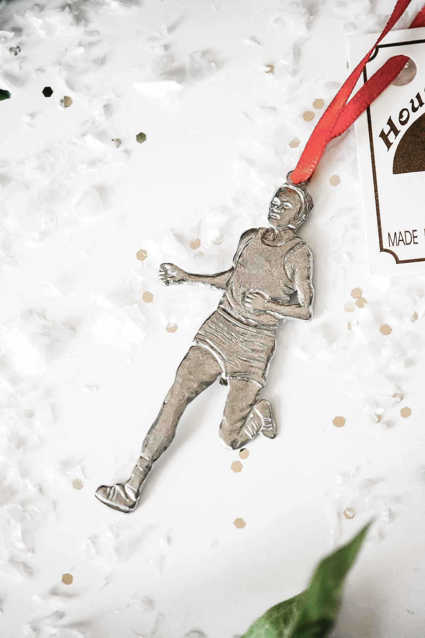 Male Runner Ornament - Cross Country Runner Gift - Boy Running Ornament