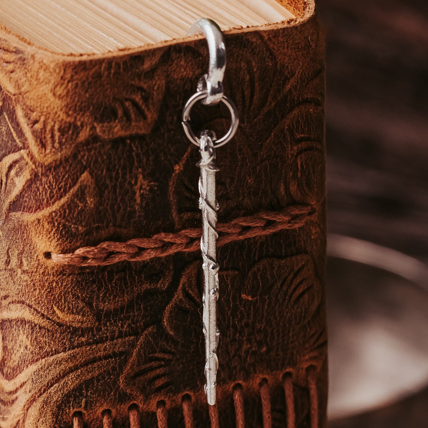 Pewter Vine Bookmark for Reader