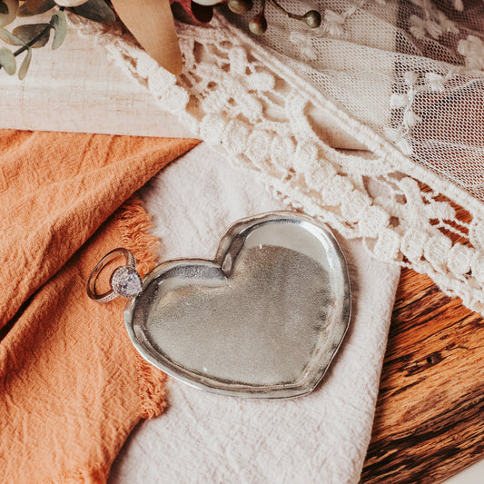 Heart Pewter Ring Dish