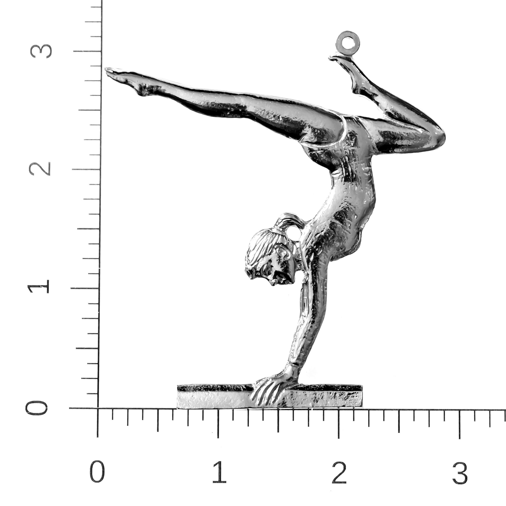 Silver Pewter Metal Gymnast Ornament Top Gift Ideas - House of Morgan Pewter