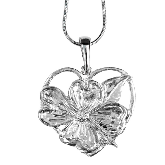 Dogwood Flower Jewelry Gifts - Dogwood Heart Pendant - Necklaces - Earrings - Keychain - Several Designs