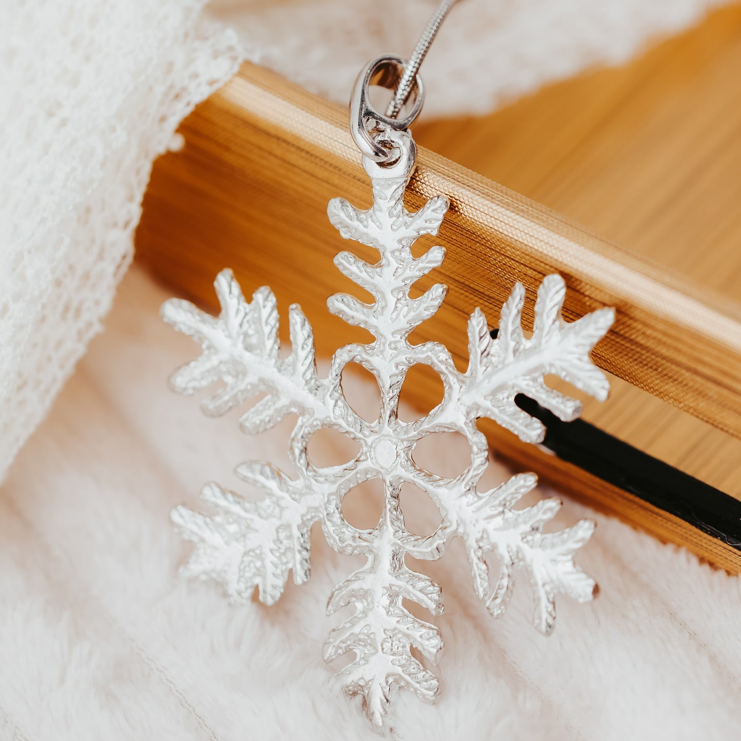 Snowflake Pendant Necklace - Snowflake Jewelry - Snowflake Gifts