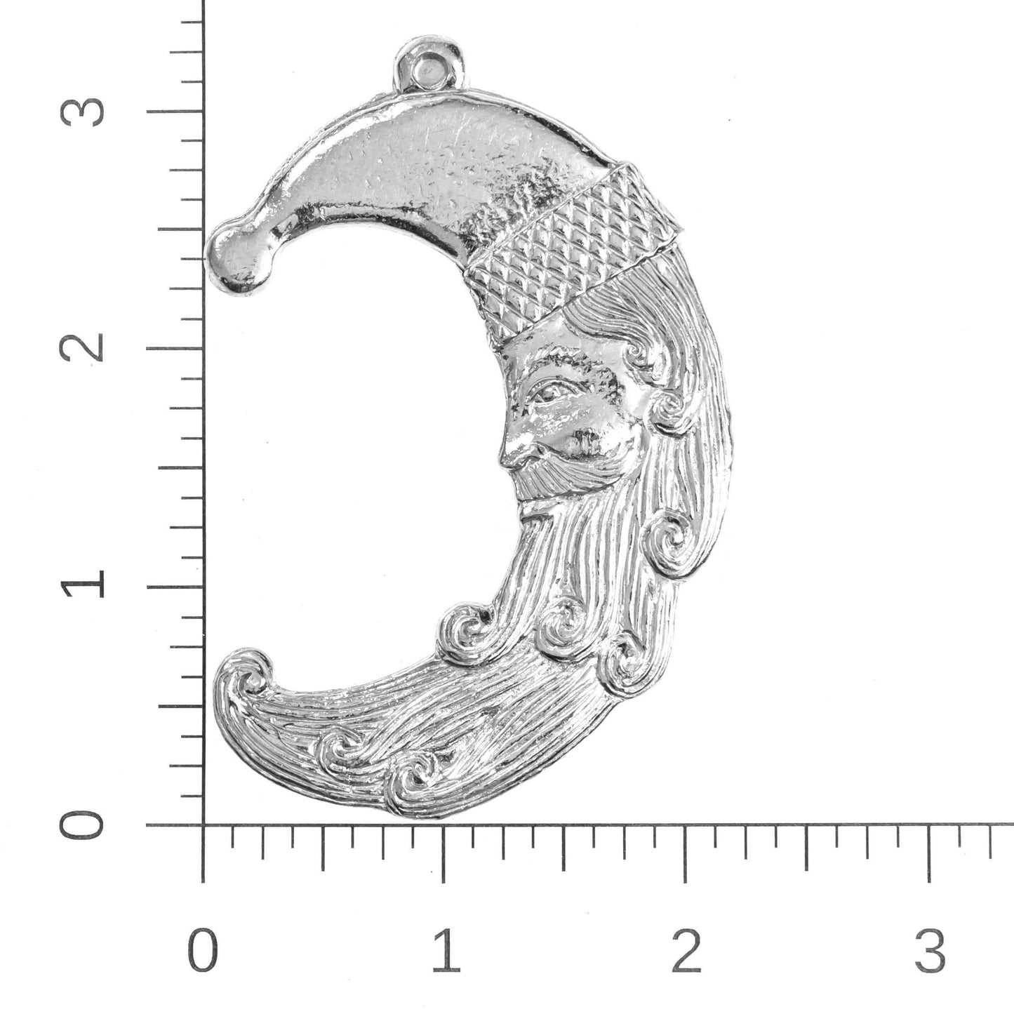 Santa Claus Moon Christmas Ornament