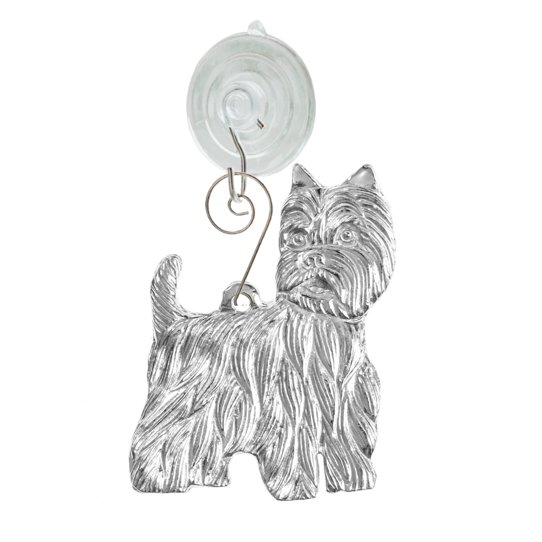 Silver Pewter Metal West Highland Terrier Suncatcher Top Gift Ideas - House of Morgan Pewter