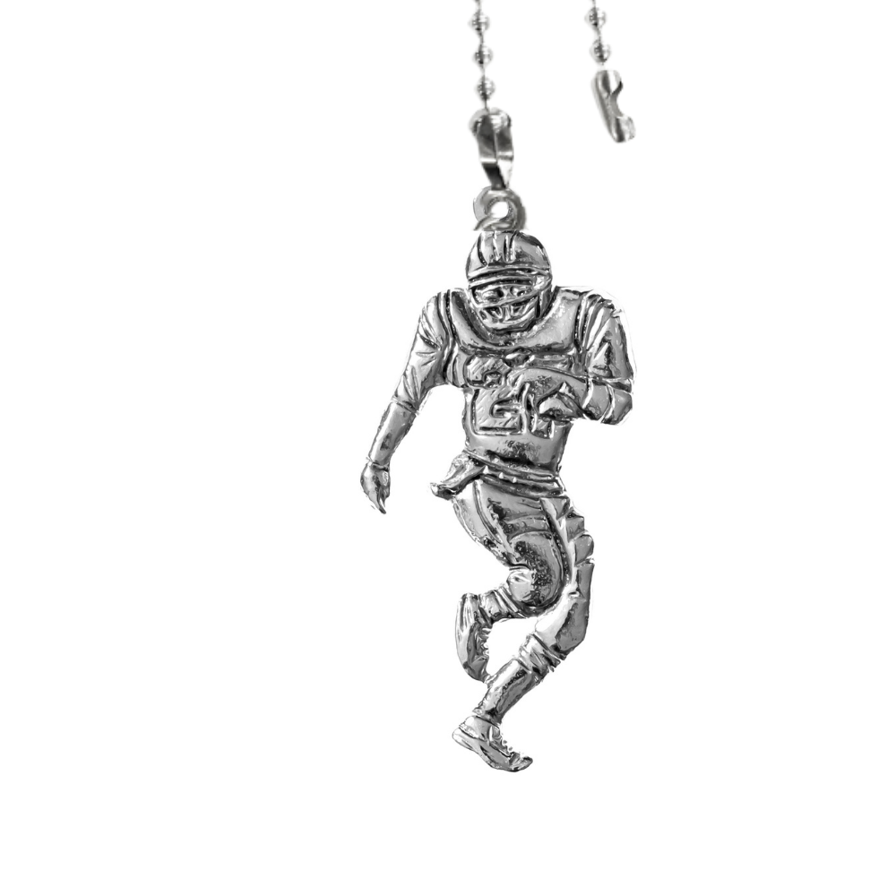 Silver Pewter Metal Football Player Ceiling Fan Pull Top Gift Ideas - House of Morgan Pewter