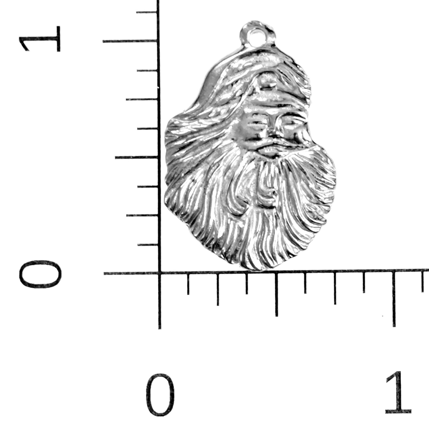 Small Santa Claus Face with Beard Pendant