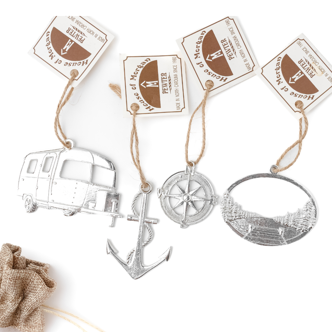 Lake Ornaments - Camper and Lakeview Christmas Ornaments - Camping Gift Set