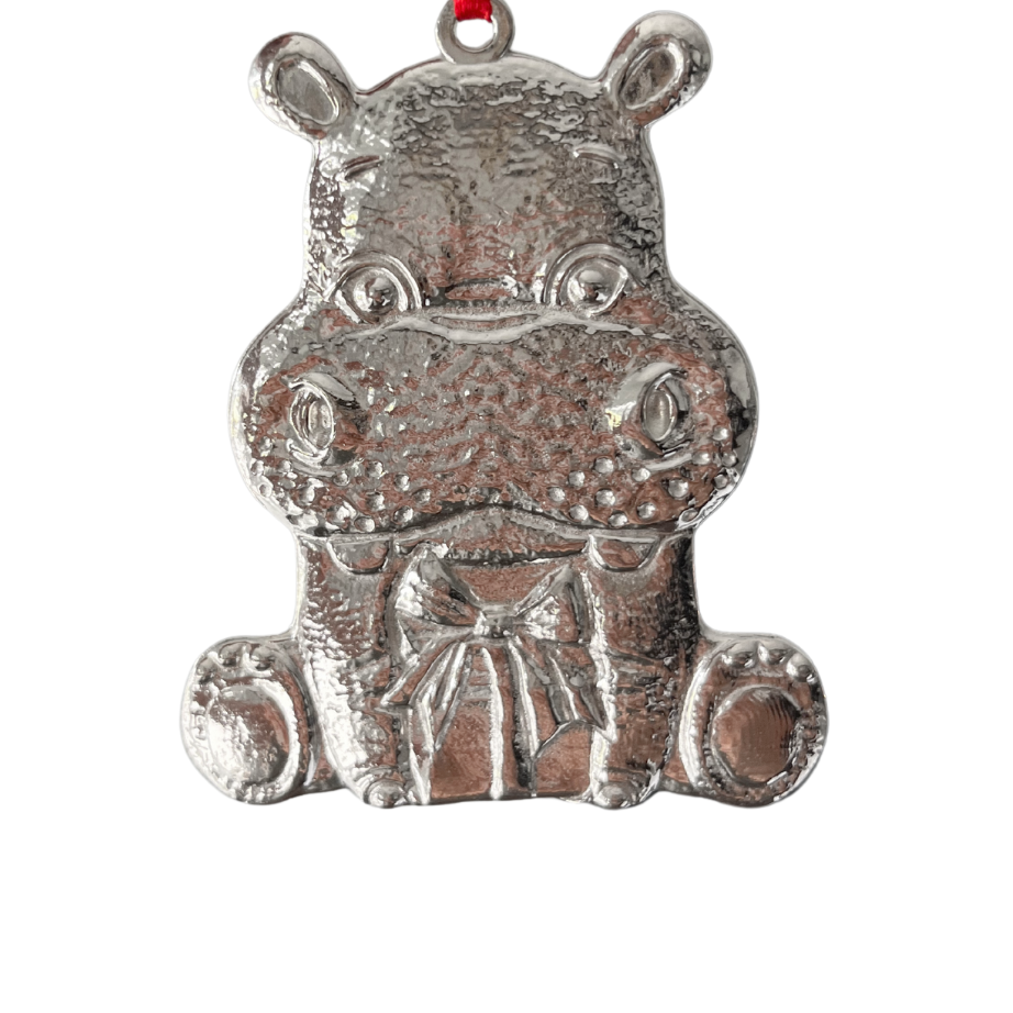 Pewter Hippopotamus Ornament