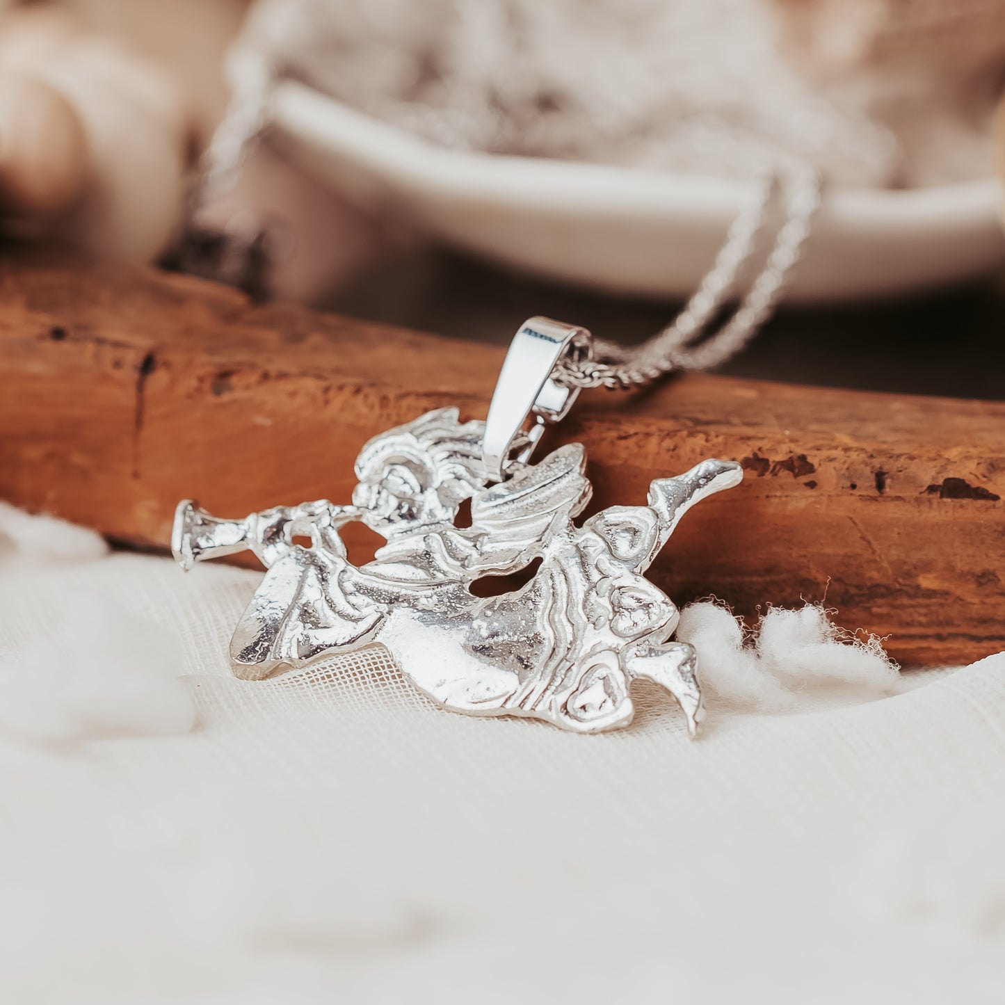 Angel Pendant and Necklace Options - Handmade Angel Pewter Jewelry