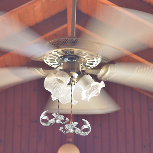 silver mermaid ceiling fan pulls