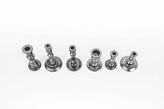 Mini Pewter Candlestick Holder - Birthday Candle Holder - Colonial Home Decoration