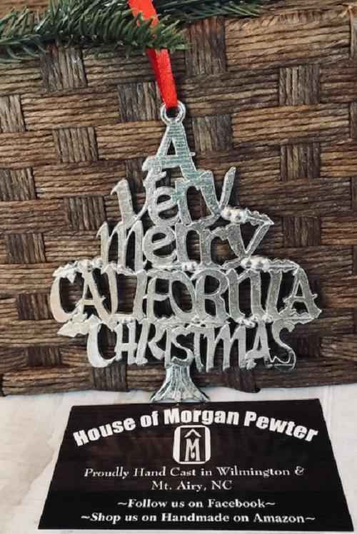 A Very Merry California Christmas Ornament - California Gift