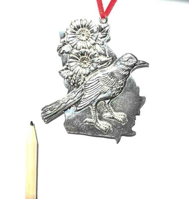 Georgia Christmas Ornament - GA State Outline and Symbols