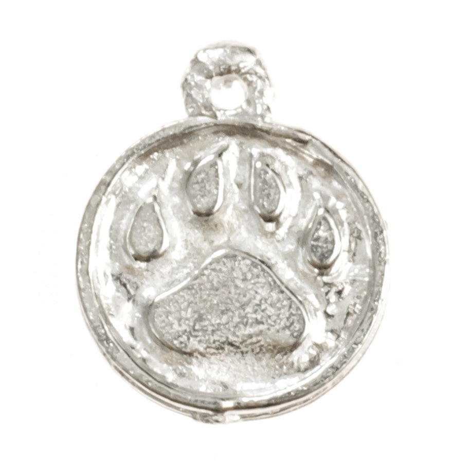 Dog Paw Pewter Blank - Metal Ornament Blank - Several Sizes - Bulk Prices for Hand Stampers