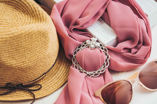 Pewter Dogwood Scarf Ring - Flower Scarf Slide for Scarves - Plain or Reversible with Starfish