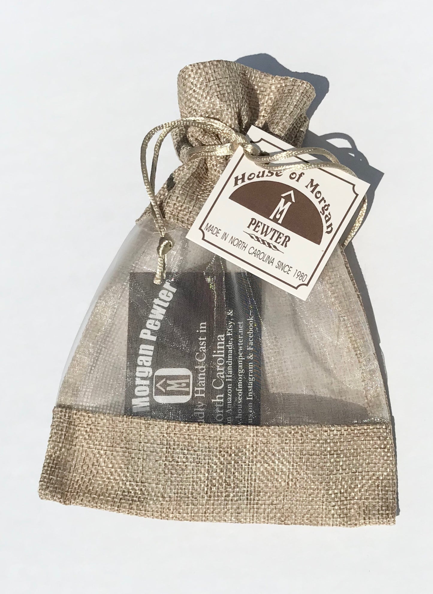 South Carolina Gift Set - SC State Flag Christmas Ornaments Pewter