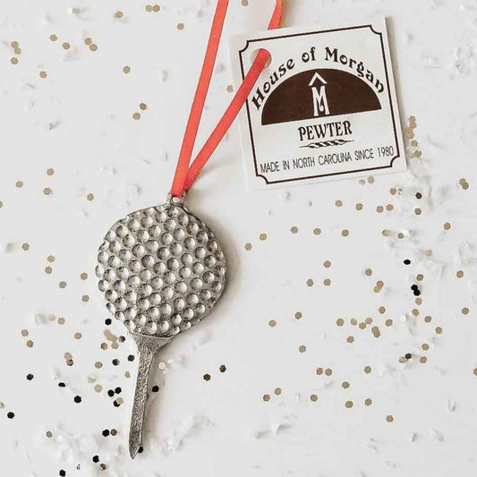 Golf Ball on Tee Christmas Ornament - Gift for Golfer