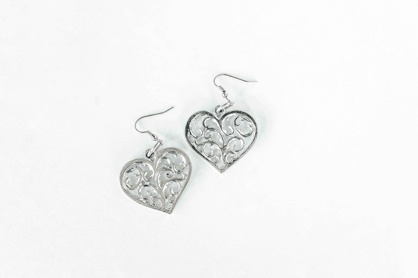 Swirly Heart Earrings - Love Jewelry- Gift Set
