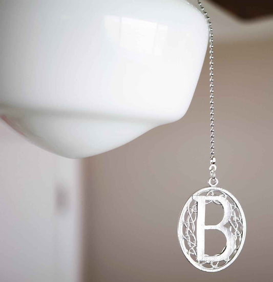 Monogram Ceiling Fan Pull - Light Accessory - Initial Home Decorations