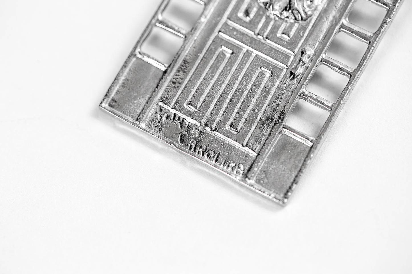 North Carolina Door with Holiday Wreath - NC Christmas Ornament - First Christmas Gift