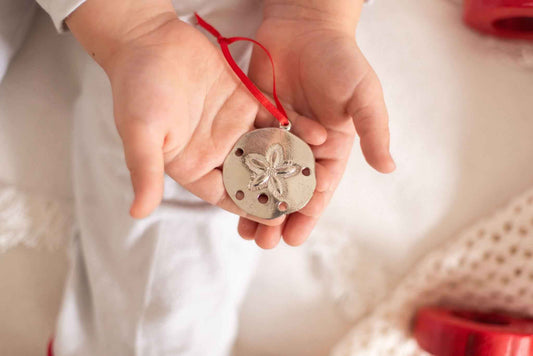 Sand Dollar Christmas Ornament - Nautical Home Decoration - Seashell