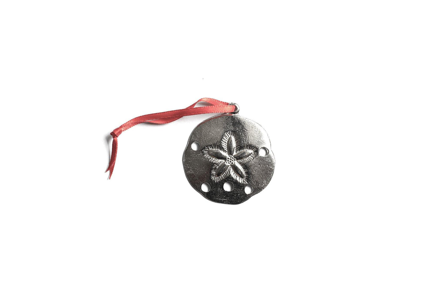 Handmade Sand Dollar Seashell Christmas Ornament Pewter - House of Morgan Pewter