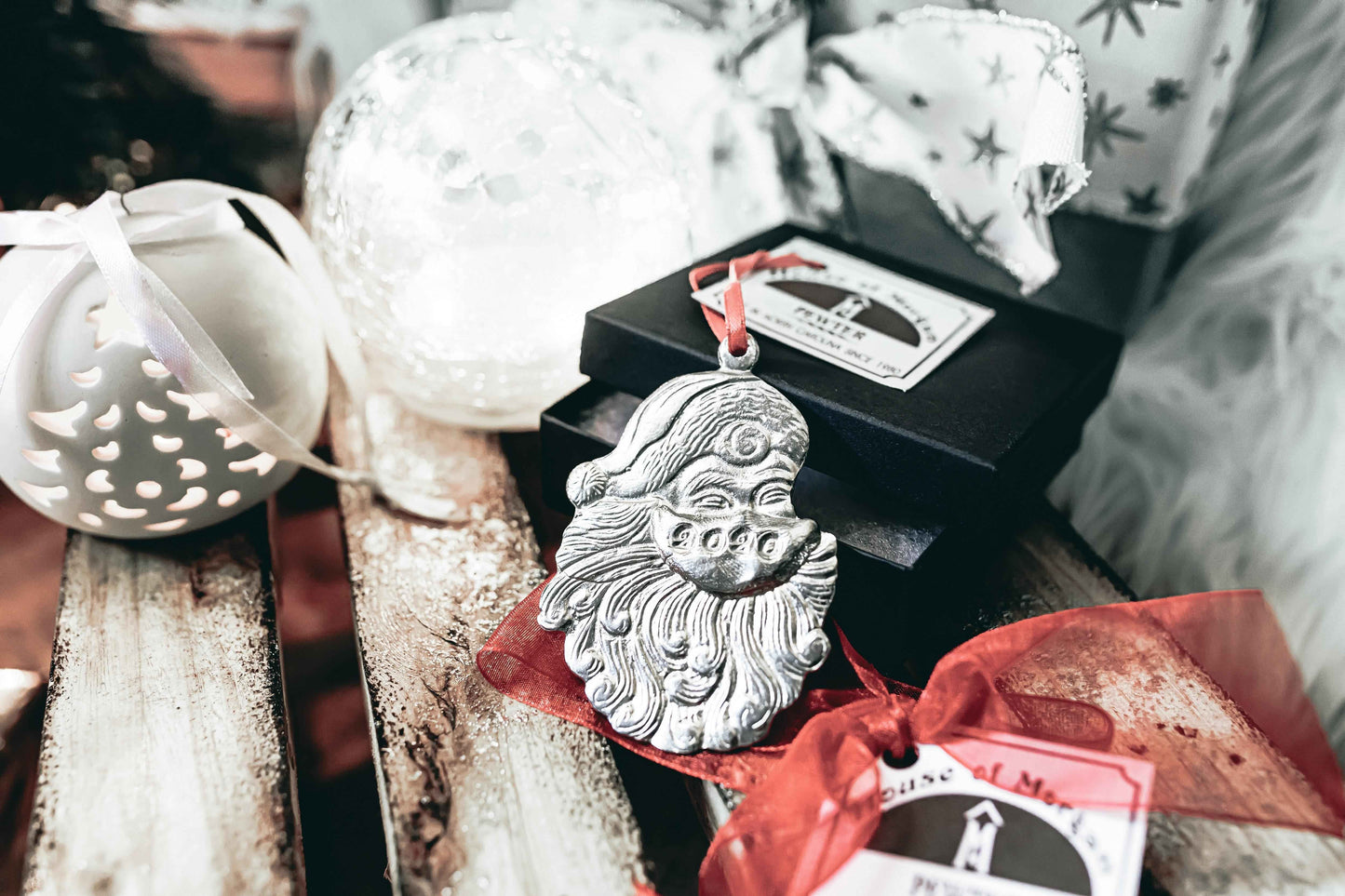 Santa Claus Wearing Mask - Christmas Ornament -2020