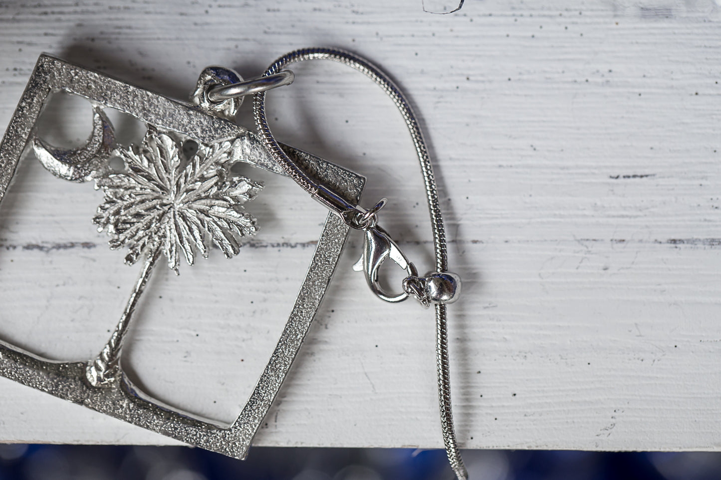 South Carolina Jewelry - SC Flag Pendant Pewter