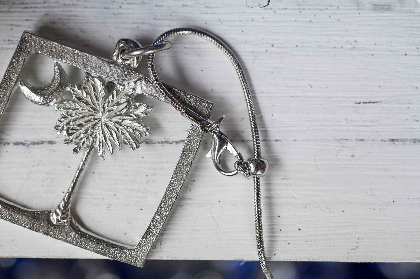 South Carolina Jewelry - SC Flag Pendant Pewter