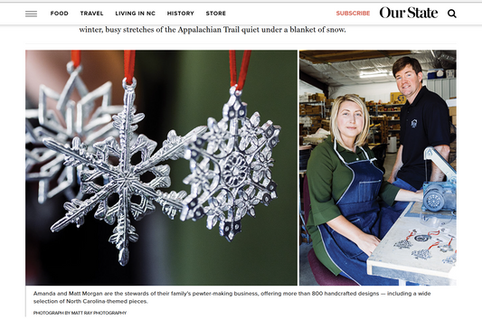 Our State Features our Snowflakes - Winter's Charms - House of Morgan Pewter
