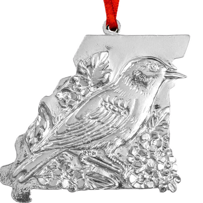 Missouri Christmas Ornament - State Outline and State Symbols - Travel Souvenir Gift