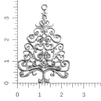 Vintage Christmas Ornament - Rustic Pewter Ornaments