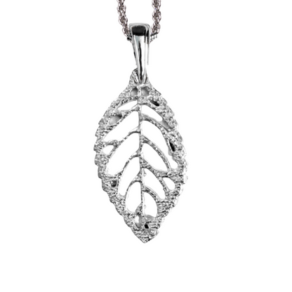 Silver Pewter Metal Leaf Necklace Top Gift Ideas - House of Morgan Pewter