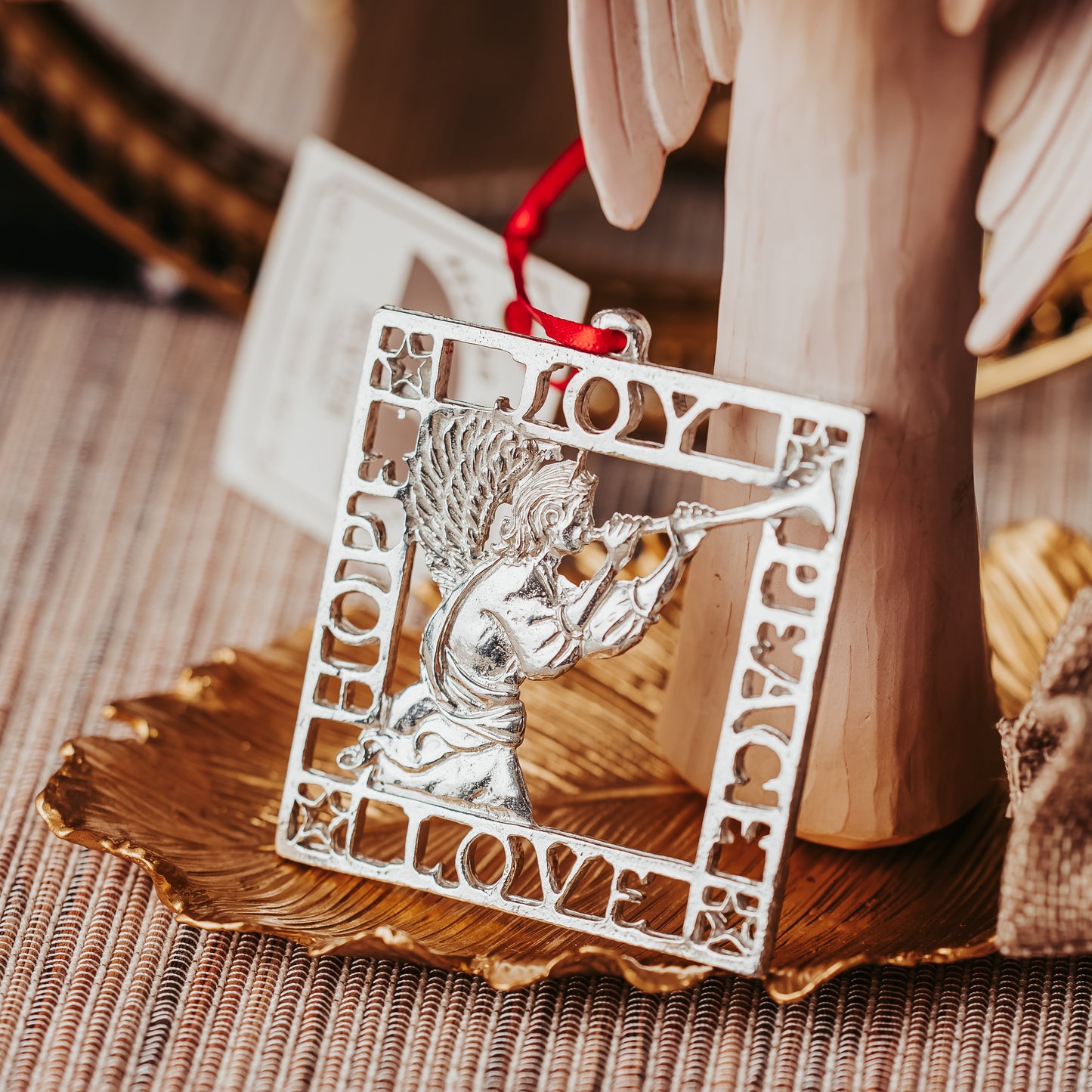 Angel Pewter Ornament - Handmade Guardian Angel Gifts