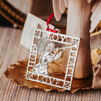 Angel Pewter Ornament - Handmade Guardian Angel Gifts