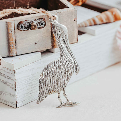 Pelican Pewter Ornament - Nautical Gifts