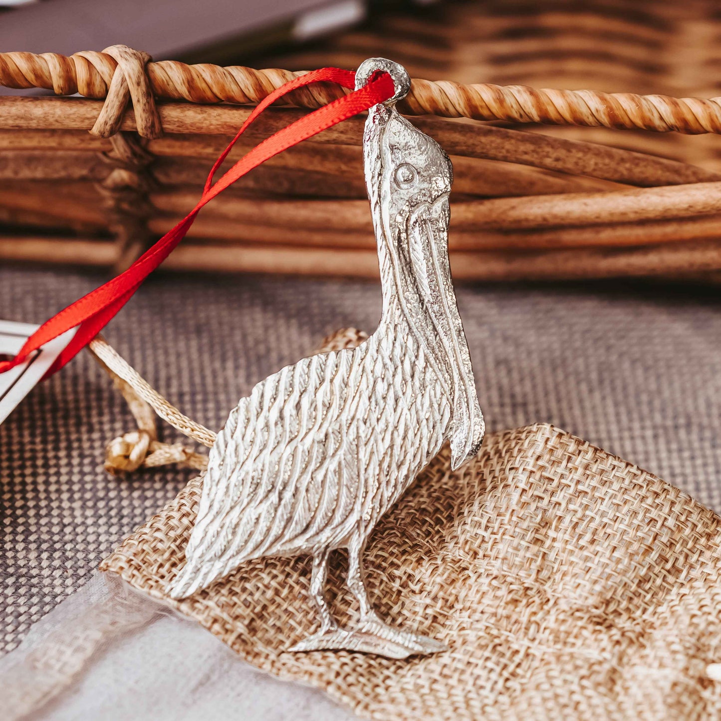 Pelican Pewter Ornament - Nautical Gifts