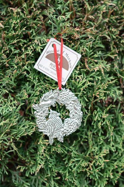 Cardinal in Holiday Wreath Ornament - Memorial Gift