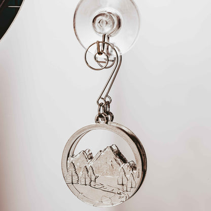 Handmade Mountain Peak Ornament - Pewter Mountain Gift
