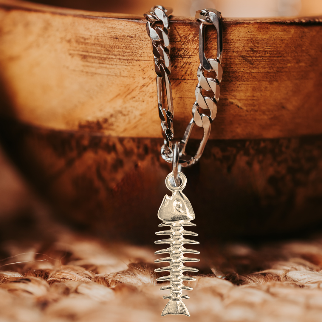 Fish and Fish Bones Jewelry - Nautical Pendant and Necklace Options