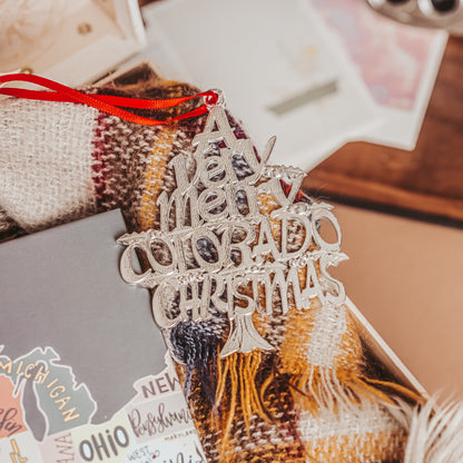 A Very Merry Christmas Ornament - Home Town Collection of States