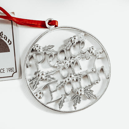 Positive Holiday Wish Gift - Peace on Earth Christmas Ornament