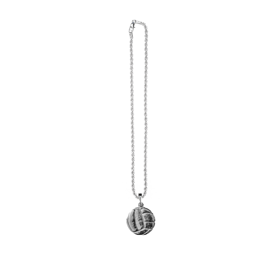 Silver Pewter Metal Volleyball Necklace Top Gift Ideas - House of Morgan Pewter'