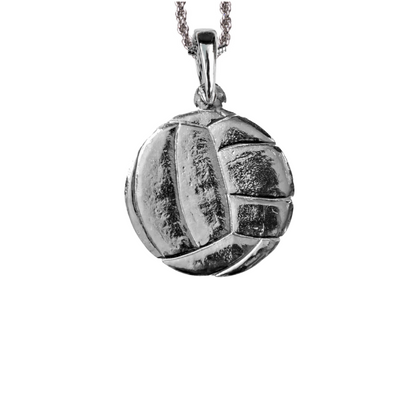 Silver Pewter Metal Volleyball Necklace Top Gift Ideas - House of Morgan Pewter