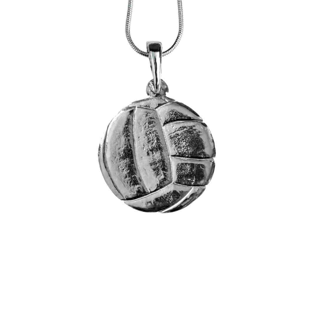 Silver Pewter Metal Volleyball Necklace Top Gift Ideas - House of Morgan Pewter