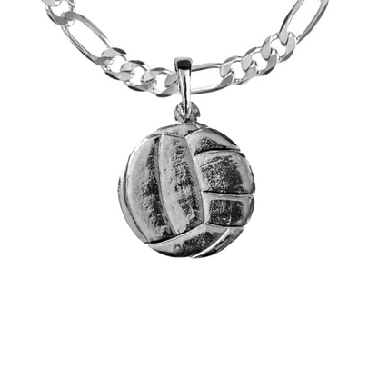 Silver Pewter Metal Volleyball Necklace Top Gift Ideas - House of Morgan Pewter