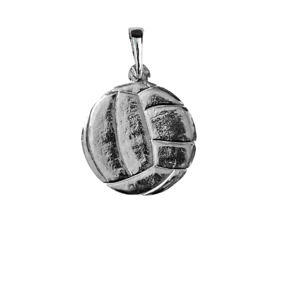 Silver Pewter Metal Volleyball Necklace Top Gift Ideas - House of Morgan Pewter