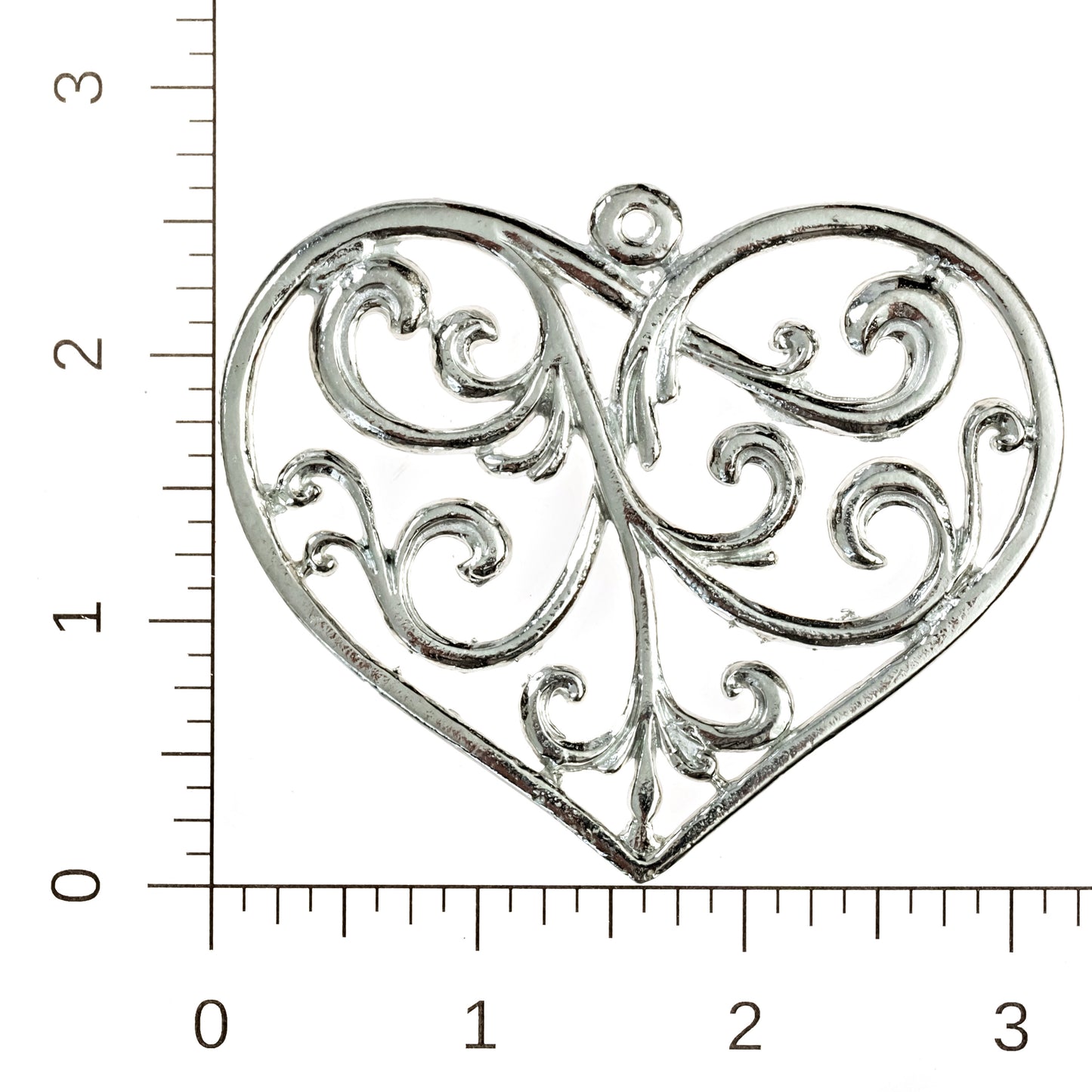 Heart Gifts - Elegant Swirly Heart Christmas Ornament