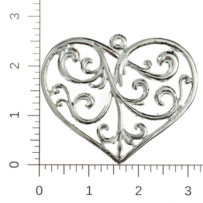 Heart Gifts - Elegant Swirly Heart Christmas Ornament