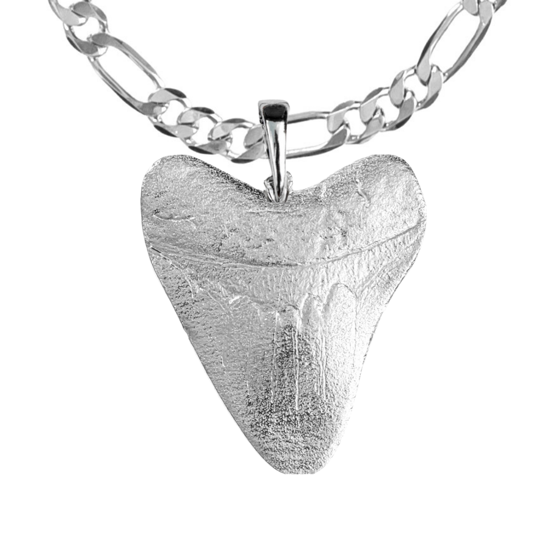Silver Pewter Metal Shark Tooth Necklace Top Gift Ideas - House of Morgan Pewter